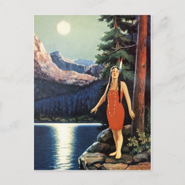 Cartão Postal Cartão-postal das garotas do calendário de 1920 de (Frente)