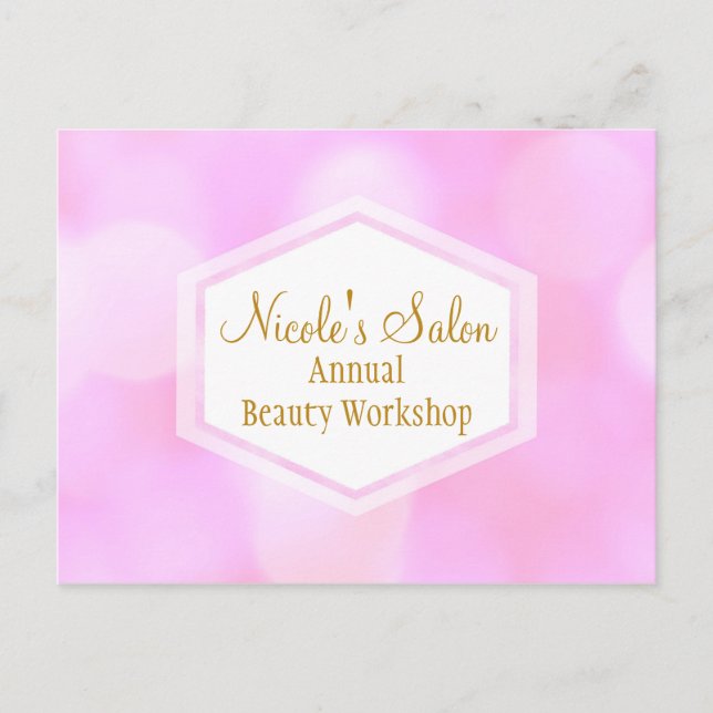 Cartão Postal Cartão-postal das luzes cor-de-rosa luminosas Boke (Frente)