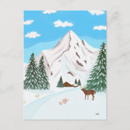 Cartão Postal Cartão-postal das Montanhas de Neve