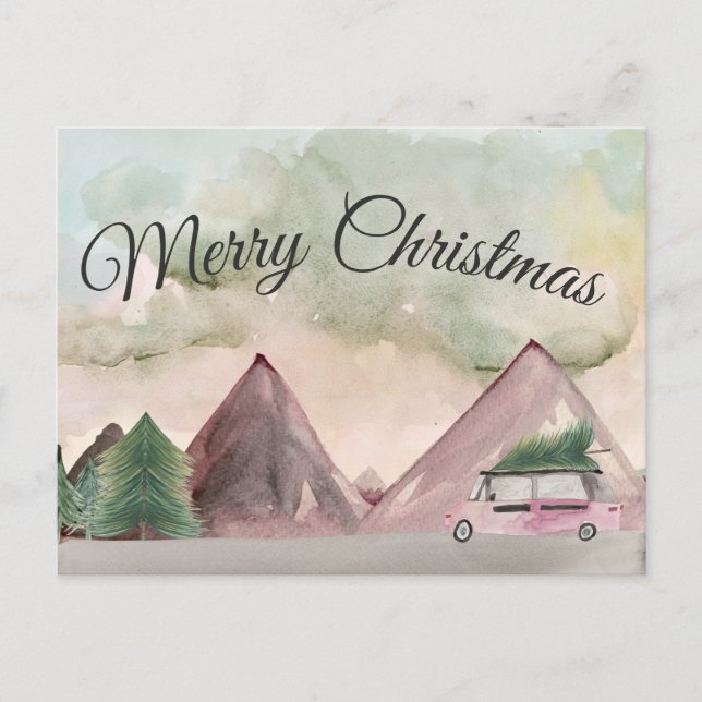 Cartão Postal Cartão-postal das Montanhas no Natal (Frente)