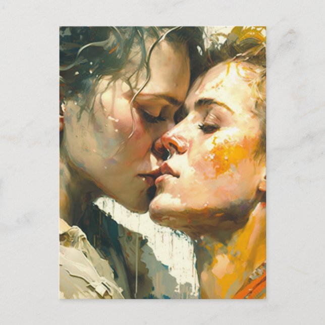 Cartão Postal Cartão-postal das mulheres apaixonadas (Frente)