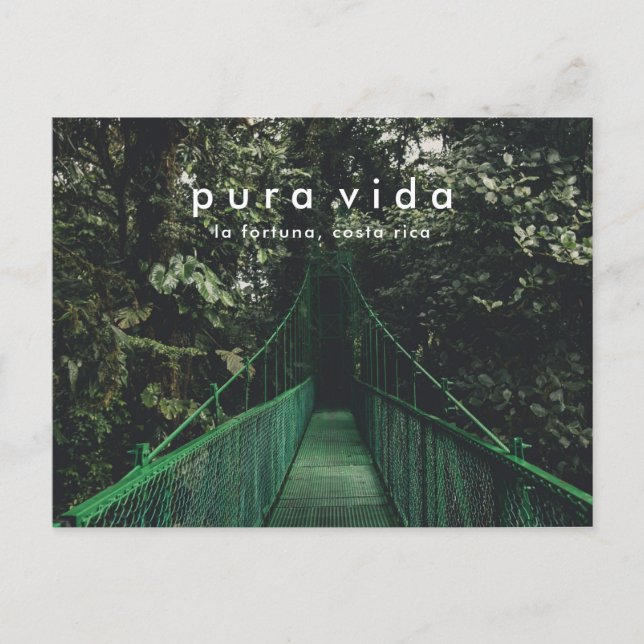 Cartão Postal Cartão-postal das Pontes de Passagem da Costa Rica (Frente)