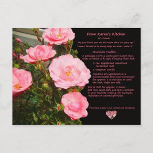 Cartão Postal Cartão-postal das Trufas de Chocolate da Karen