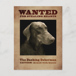 Cartão Postal Cartão-postal Dashing Doberman