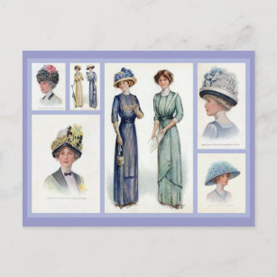 Cartão Postal Cartão-postal de 1912 da Moda Edwardian