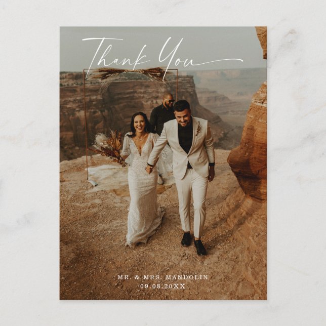 Cartão Postal Cartão-postal de 2 Fotos de Casamento Manuscrito (Frente)