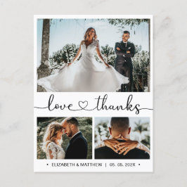 Cartão Postal Cartão-postal de 3 Fotografias Obrigado