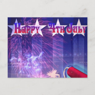 Cartão Postal Cartão-postal de 4 de julho feliz