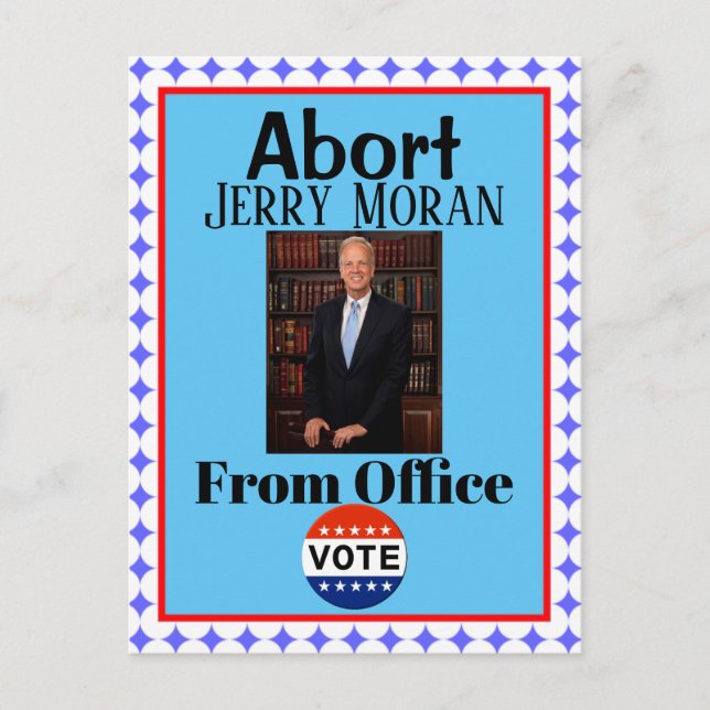 Cartão Postal Cartão-postal de Aborto Jerry Moran (Frente)