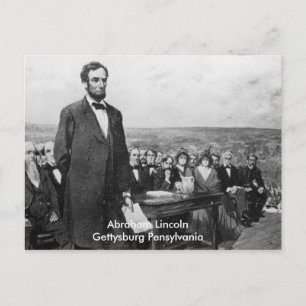 Cartão Postal Cartão-postal de Abraham Lincoln Gettysburg, Pens