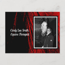 Cartão Postal Cartão-postal de Abstrato de Red Horse Mane