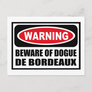 Cartão Postal Cartão-postal de advertência BEWARE OF DOGUE DE 