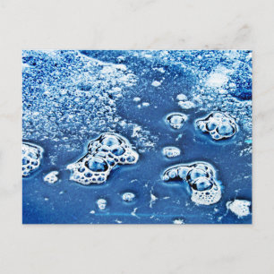 Cartão Postal Cartão-postal de água e gelo azul-Abstrato