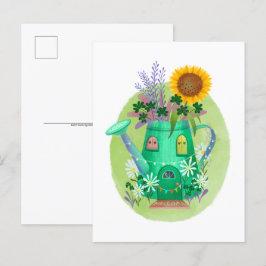 Cartão Postal Cartão-postal de Algodão Verde