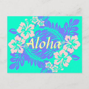 Cartão Postal Cartão-postal de Aloha hibiscus