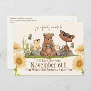 Cartão Postal Cartão-postal de Alteração de Tempo de Retorno de