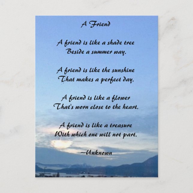 Cartão Postal Cartão-postal de amizade (Frente)