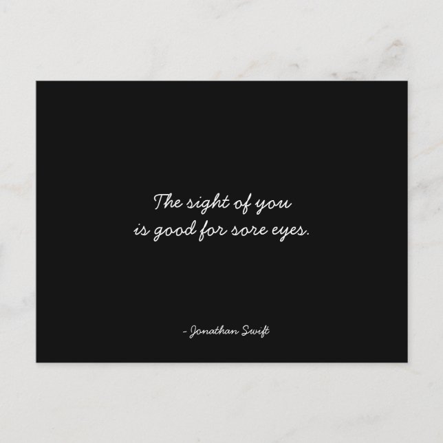 Cartão Postal Cartão-postal de amizade citando Jonathan Swift -  (Frente)