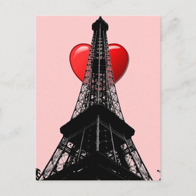 Cartão Postal Cartão-postal de Amor Paris (Frente)
