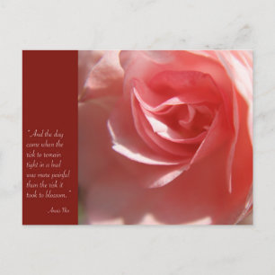 Cartão Postal Cartão-postal de Anais Nin, a rosa
