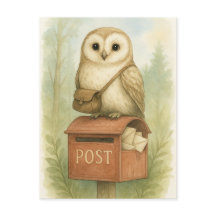 Cartão-postal de animais selvagens do posto Owl Ma