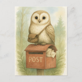Cartão Postal Cartão-postal de animais selvagens do posto Owl Ma
