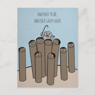 Cartão Postal Cartão-postal de aniversário antigo, Engraçado pel