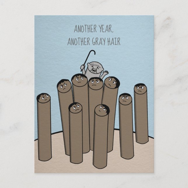 Cartão Postal Cartão-postal de aniversário antigo, Engraçado pel (Frente)