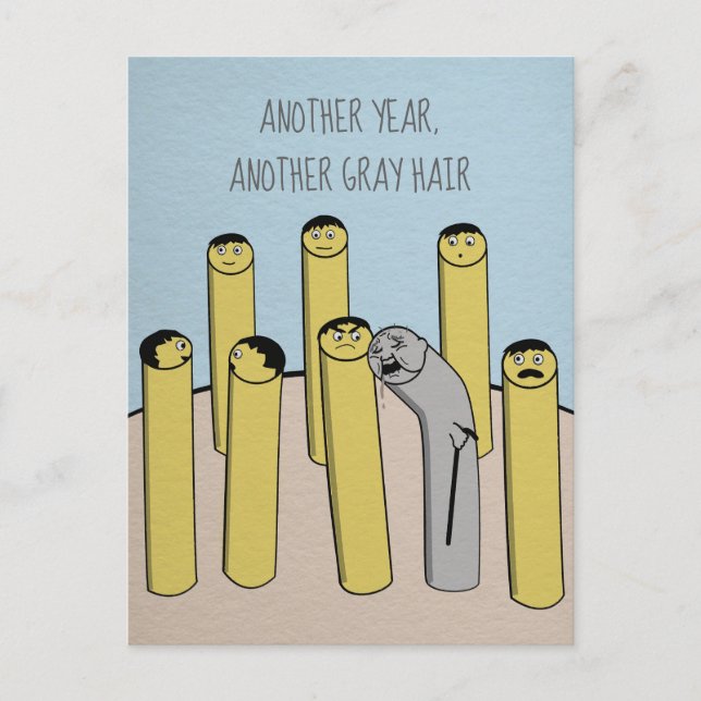 Cartão Postal Cartão-postal de aniversário antigo, Engraçado pel (Frente)