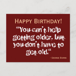Cartão Postal Cartão-postal de aniversário - Burns