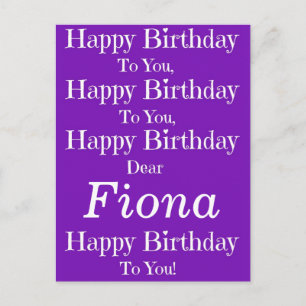 Cartão Postal Cartão-postal de aniversário Purple Happy