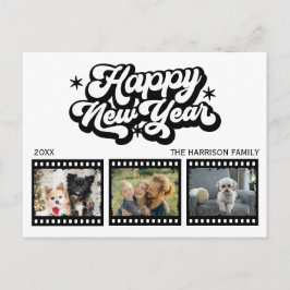 Cartão Postal Cartão-postal de Ano Novo do Filme Grunge Antigo T