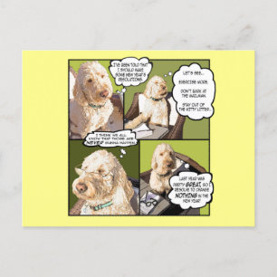 Cartão Postal Cartão-postal de Ano Novo para Histórias em quadri