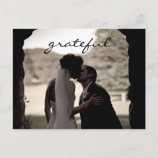 Cartão Postal Cartão-postal de Anotação de Casamento Obrigado