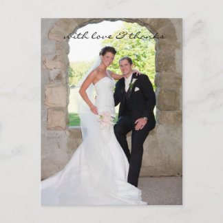 Cartão Postal Cartão-postal de Anotação de Casamento Obrigado