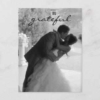 Cartão Postal Cartão-postal de Anotação de Casamento Obrigado