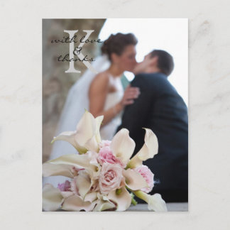 Cartão Postal Cartão-postal de Anotação de Casamento Obrigado