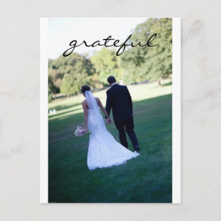 Cartão Postal Cartão-postal de Anotação de Casamento Obrigado