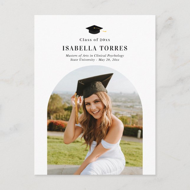 Cartão Postal Cartão-postal de Anúncio de Graduação de Pico Glor (Frente)