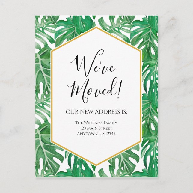 Cartão Postal Cartão-postal de Anúncio de Movimentação de Aquare (Frente)