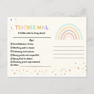 Cartão Postal Cartão-postal de Apreciação do Estudante