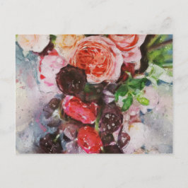 Cartão Postal Cartão-postal de Aquarela Floral
