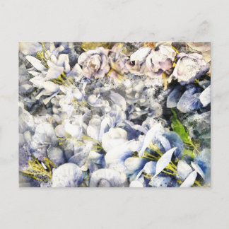 Cartão Postal Cartão-postal de Aquarela Floral 4