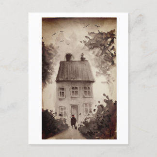 Cartão Postal Cartão-postal de Aquarela Urbana