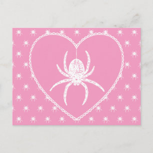 Cartão Postal Cartão-postal de aranha rosa