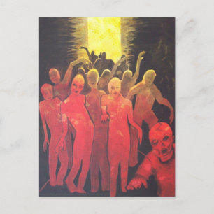 Cartão Postal Cartão-postal de Arte de Aterror Escuro do Final 