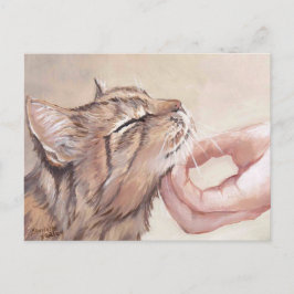 Cartão Postal Cartão-postal de Arte de Gato Chin Scratch