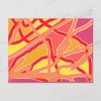 Cartão Postal Cartão-postal de arte digital de formato - rosa