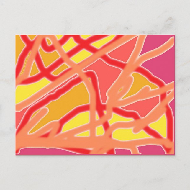 Cartão Postal Cartão-postal de arte digital de formato - rosa (Frente)