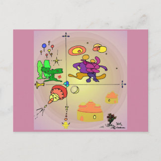 Cartão Postal Cartão-postal de Arte do Horizonte Abstrato SF